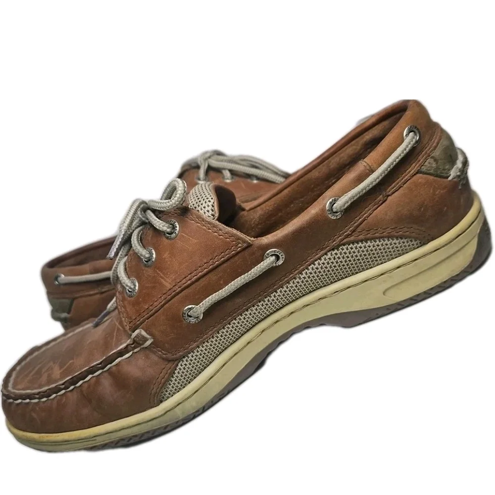 Sperry Top-Sider Billfish Men’s 11 Tan Casual Shoe Boho Retro Cottage Y2K [5D